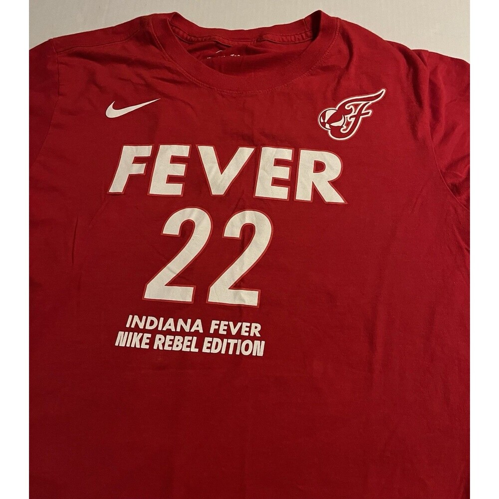 Nike Caitlin Clark Indiana Fever WNBA #22 Rebel Edition Jersey T-Shirt LARGE Red